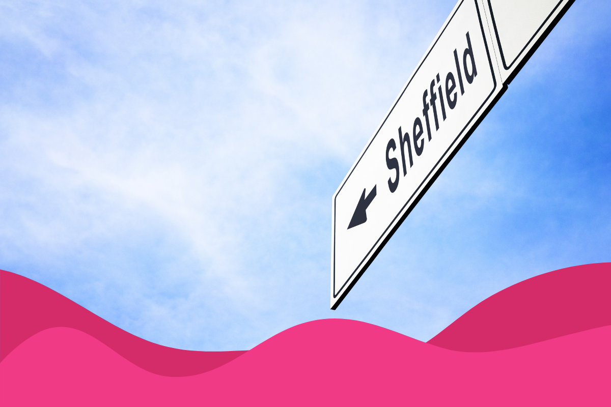 Image of a clear blue sky with a signpost pointing outward to Sheffield in an article highlighting 5 proven ways businesses can improve their digital marketing in Sheffield by Daffodil Marketing in South Yorkshire.
